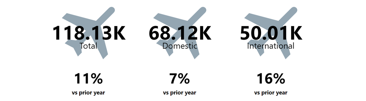 Queenstown Airport Arrivals Summary
