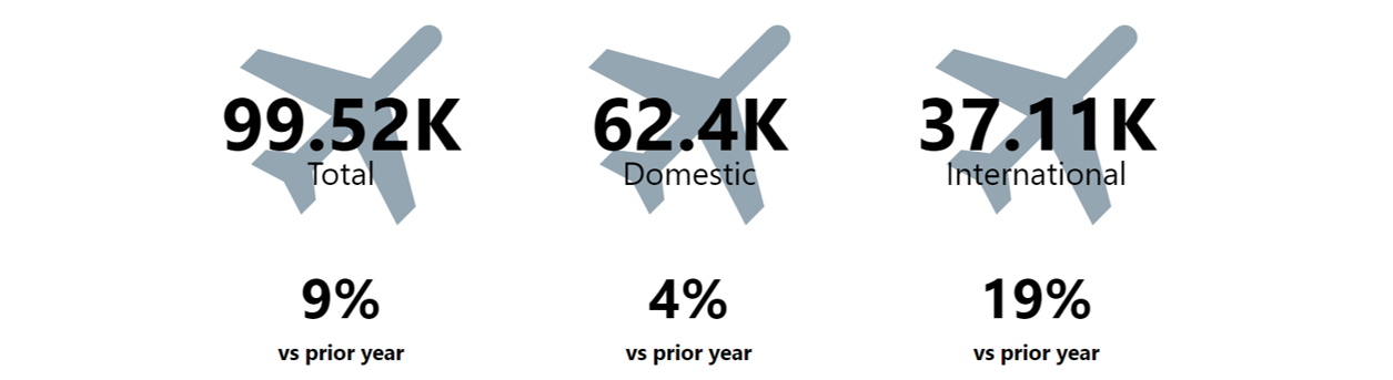 Queenstown Airport Arrivals Summary