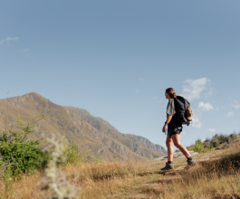 A walker on Queenstown Hill