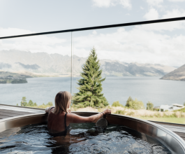 The view from the Kamana Soak Hot Tubs at Kamana Resort 