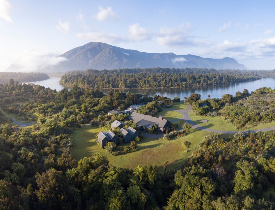 Aerial view of Waitai Lodge